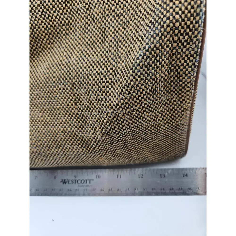 ​Vintage Samsonite Tapestry Duffle Bag Shoulder Strap 14 x 8.in Tweed Pattern